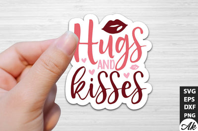 Hugs and kisses SVG Stickers SVG akazaddesign 