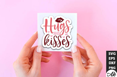 Hugs and kisses SVG Stickers SVG akazaddesign 