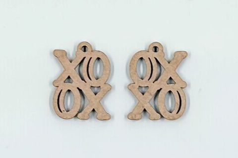 Hugs and Kisses Valentine Earring Laser SVG File SVG Crafting With Brenna 