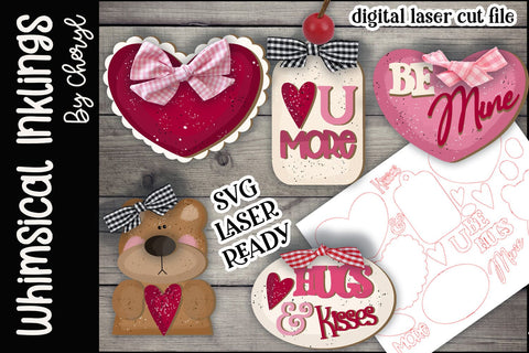 Hugs & Kisses Valentine SVG 2024 SVG Whimsical Inklings 