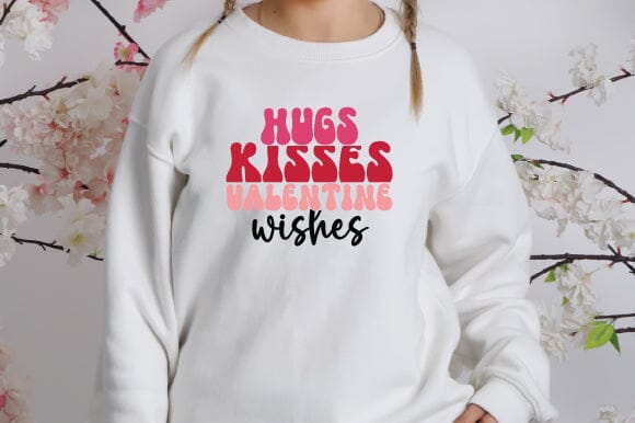 Hugs kisses valentine wishes retro svg design SVG sk.swapon Roy 