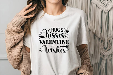 Hugs kisses & valentine wishes SVG Angelina750 