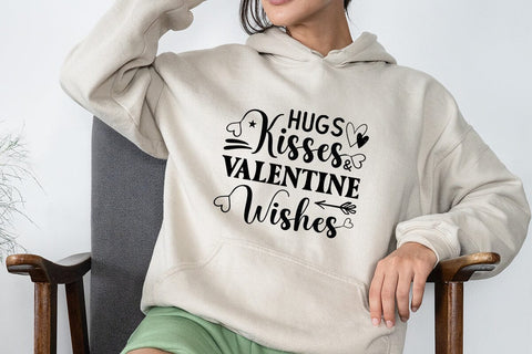 Hugs kisses & valentine wishes SVG Angelina750 