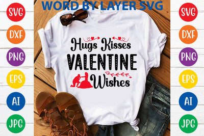 Hugs Kisses Valentine Wishes SVG DESIGN SVG Rafiqul20606 