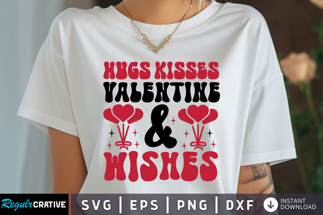 Hugs kisses & valentine wishes SVG Design SVG Regulrcrative 