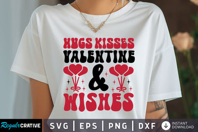 Hugs kisses & valentine wishes SVG Design SVG Regulrcrative 