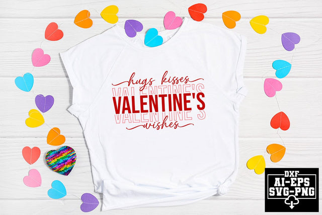 Hugs Kisses Valentine's Wishes Svg Cut Files Creative Art SVG CraftlabSvg55 