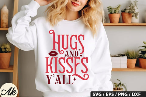 Hugs & kisses y'all SVG Design SVG akazaddesign 