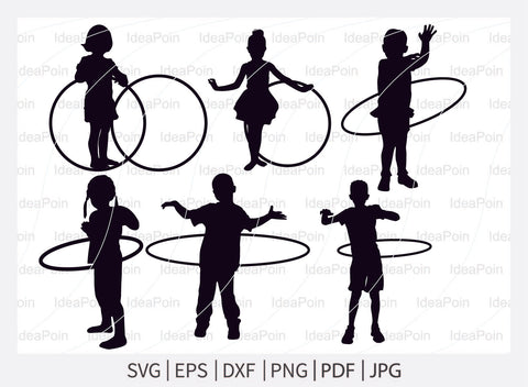 Hula Hoop silhouette, hula hoop child ‍svg, Hula Hoop svg, Hula Hoop Vector, hula hoop girl, Gymnastics Clipart, Sports svg, Hula Hoop Clipart, Hula Hoop svg bundle, SVG Dinvect 