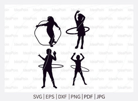 Hula Hoop silhouette, hula hoop child ‍svg, Hula Hoop svg, Hula Hoop Vector, hula hoop girl, Gymnastics Clipart, Sports svg, Hula Hoop Clipart, Hula Hoop svg bundle, SVG Dinvect 