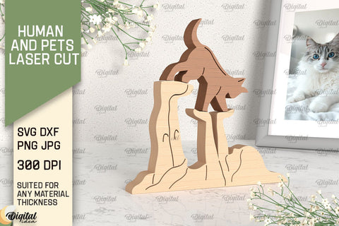 Human and Pets Laser Cut Bundle. Wooden Figurines SVG SVG Evgenyia Guschina 
