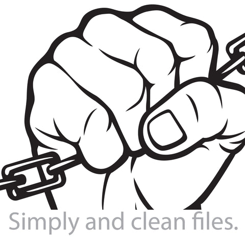 Human Hand and Breaking Chain SVG TribaliumArtSF 