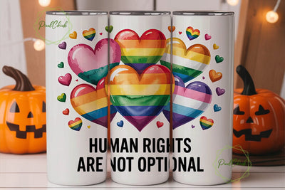 Human Rights Pride 20oz Tumbler Wrap Sublimation PixelChick 