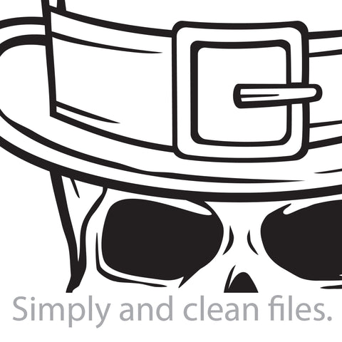 Human Skull with Leprechaun Green Top Hat SVG TribaliumArtSF 