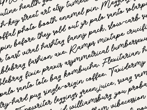 Humblebrag Font Cotton White Studio 