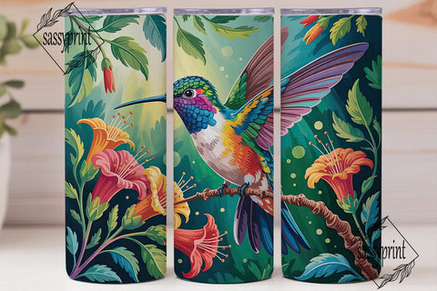 Hummingbird 20oz Tumbler Wrap Sublimation sassyprint 