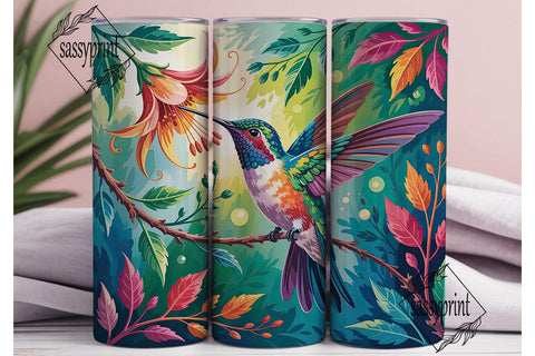 Hummingbird 20oz Tumbler Wrap Sublimation sassyprint 