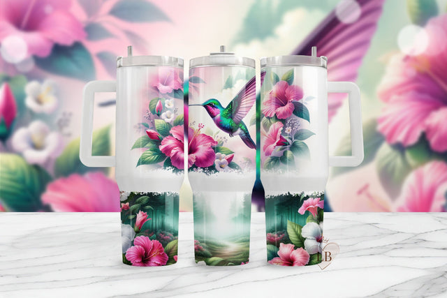 Hummingbird 40oz Tumbler Wrap Sublimation Design Sublimation BijouBay 