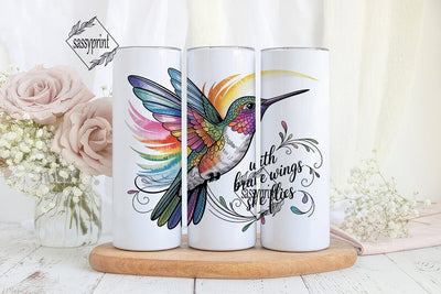 Hummingbird Brave Wings 20oz Tumbler Sublimation sassyprint 