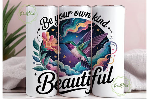 Hummingbird Cosmic 20oz Tumbler Wrap Sublimation PixelChick 