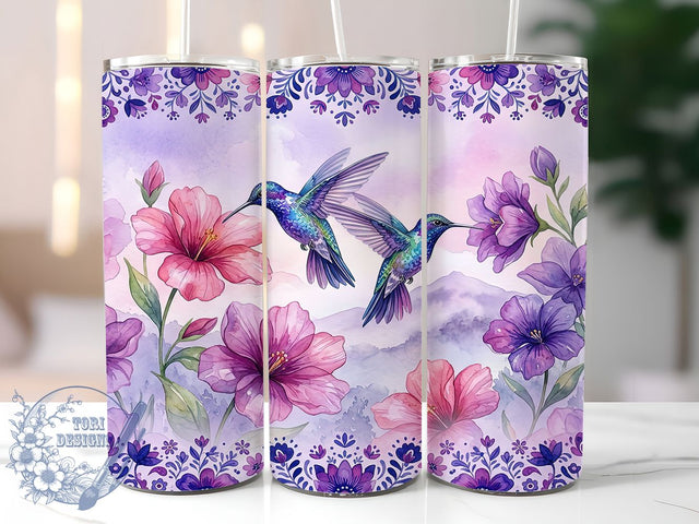 Hummingbird Floral 20oz Tumbler, Hummingbird Floral, Hummingbird Tumbler, Floral Hummingbird, Hummingbird Wrap PNG, Floral Tumbler Wrap, 20oz Tumbler Wrap, Hummingbird PNG Sublimation ToriDesigns 