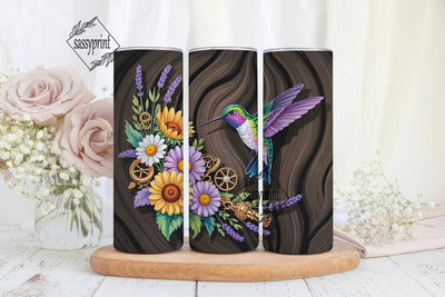 Hummingbird Floral 20oz Tumbler Wrap Sublimation sassyprint 