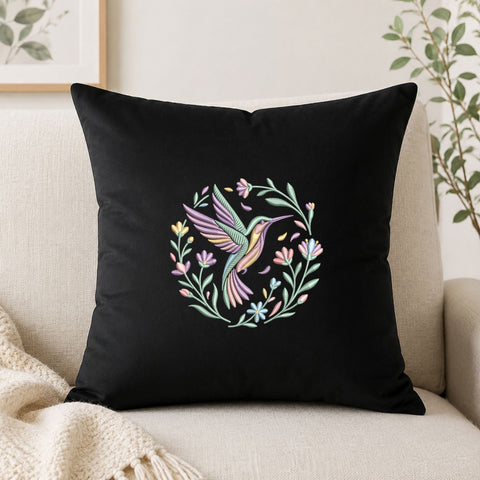 Hummingbird Floral Machine Embroidery Design Pastel Bird Flower Wreath Embroidery File Embroidery/Applique DESIGNS PatternFeed8 