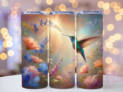 Hummingbird Floral Nature Bird Tumbler, Floral Tumbler Wrap, 20oz Sublimation, Bird Tumbler Design, Nature Tumbler PNG, Flower Tumbler Art, Digital Tumbler Wrap Sublimation SvggirlplusArt 