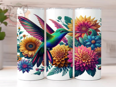 Hummingbird Flowers 20oz Tumbler Png, Straight & Tapered Tumbler Png, Hummingbird Tumbler Png, Digital Download PNG Sublimation Lara' s Designs 