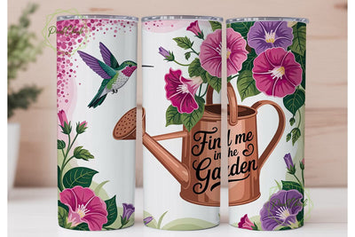 Hummingbird Garden 20oz Tumbler Wrap Sublimation PixelChick 
