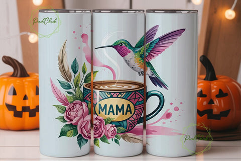 Hummingbird Iced Coffee 20oz Tumbler Sublimation PixelChick 