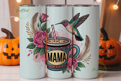 Hummingbird Iced Coffee 20oz Tumbler Sublimation PixelChick 
