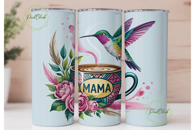 Hummingbird Iced Coffee 20oz Tumbler Sublimation PixelChick 