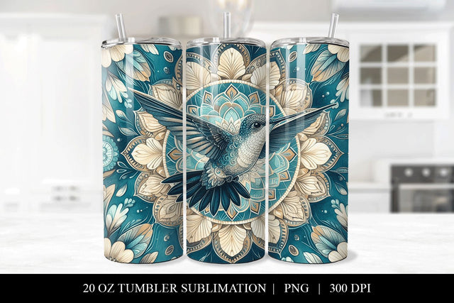 Hummingbird Mandala 20oz Tumbler Sublimation Design Sublimation BijouBay 