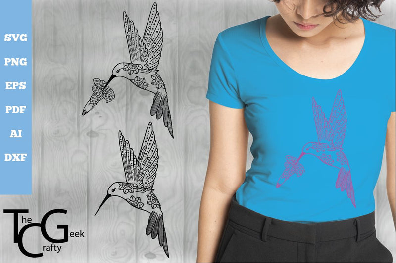 Hummingbird Mandala SVG SVG The Crafty Geek 