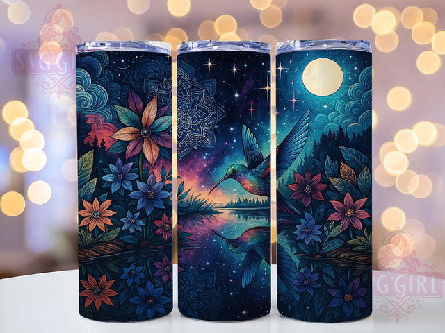 Hummingbird Space Mandala Celestial Tumbler, Space Mandala Design, 20oz Sublimation Wrap, Celestial Bird PNG, Boho Hummingbird Cup, Spiritual Tumbler Design, Galaxy Mandala Wrap Sublimation SvggirlplusArt 