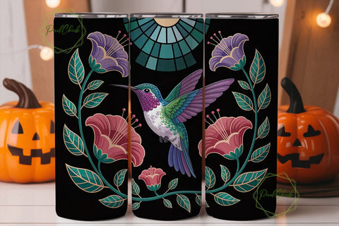Hummingbird Stained Glass 20oz Tumbler Sublimation PixelChick 