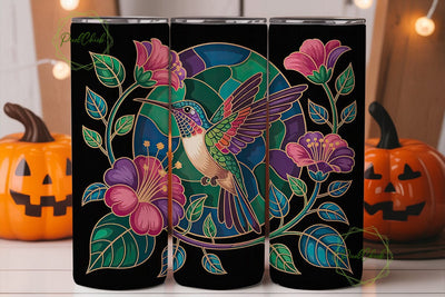 Hummingbird Stained Glass 20oz Tumbler Sublimation PixelChick 