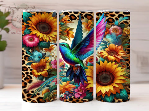 Hummingbird Sunflowers 20oz Tumbler Png, Straight & Tapered Tumbler Png, Hummingbird Tumbler Png, Digital Download PNG Sublimation Lara' s Designs 