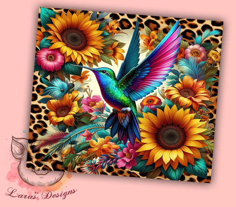 Hummingbird Sunflowers 20oz Tumbler Png, Straight & Tapered Tumbler Png, Hummingbird Tumbler Png, Digital Download PNG Sublimation Lara' s Designs 