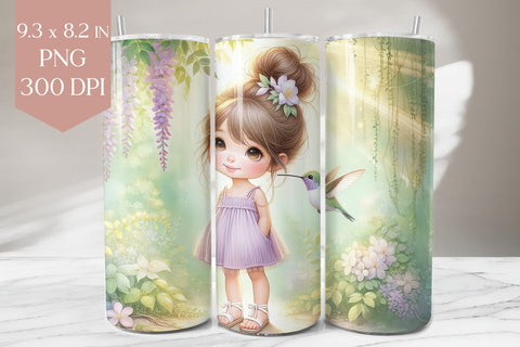 Hummingbird Tumbler Wrap PNG Sublimation BijouBay 