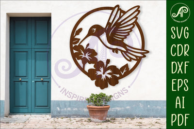 Hummingbird wall sign, SVG file. vector sign SVG APInspireddesigns 