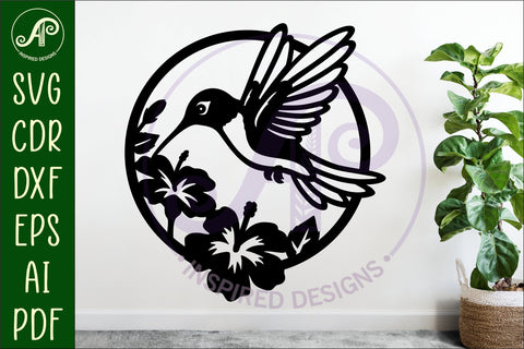 Hummingbird wall sign, SVG file. vector sign SVG APInspireddesigns 
