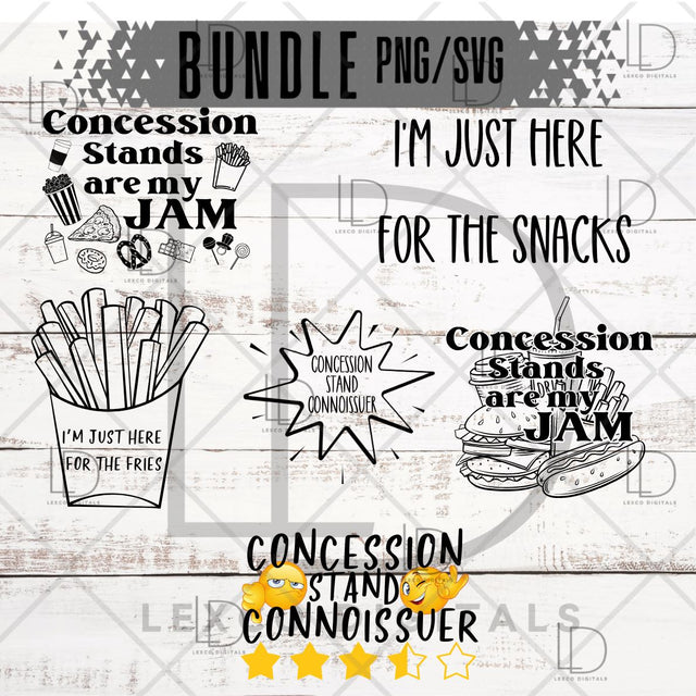 Humorous Concession Stand Shirt PNG ONLY Images Sublimation Clip Art Love Food Sublimation Lexco Digitals 