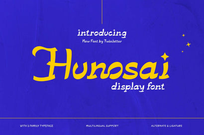 Hunosai - Display Font Font twinletter 