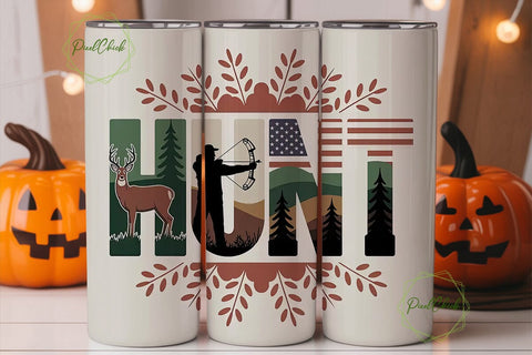 Hunt 20oz Tumbler Wrap Sublimation PixelChick 