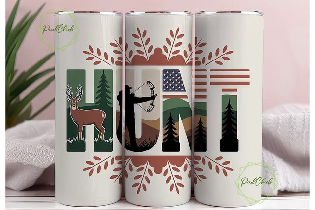 Hunt 20oz Tumbler Wrap Sublimation PixelChick 