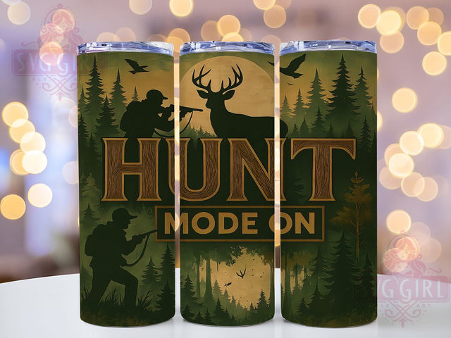 Hunt Mode 20oz Tumbler, Hunting Life Design, 20oz Sublimation Wrap, Outdoor Hunting Tumbler, Hunter Drinkware, Hunting Lover Cup, Adventure Hunting Gear Sublimation SvggirlplusArt 