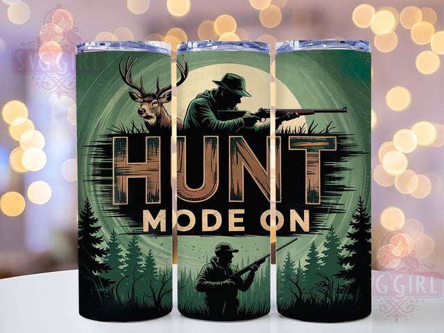 Hunt Mode 20oz Tumbler, Hunting Life Design, 20oz Sublimation Wrap, Outdoor Hunting Tumbler, Hunter Drinkware, Hunting Lover Cup, Adventure Hunting Gear Sublimation SvggirlplusArt 