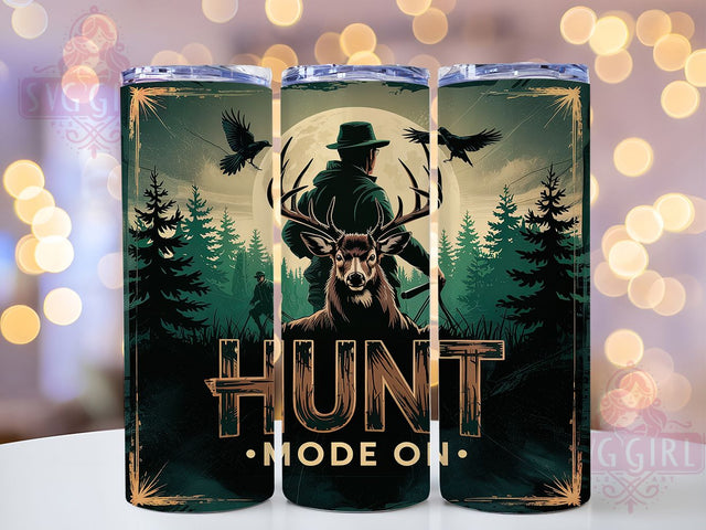 Hunt Mode 20oz Tumbler, Hunting Life Design, 20oz Sublimation Wrap, Outdoor Hunting Tumbler, Hunter Drinkware, Hunting Lover Cup, Adventure Hunting Gear Sublimation SvggirlplusArt 